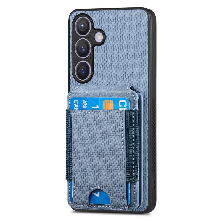 Carbon Fiber Vertical Flip Wallet Stand Phone Case, For Samsung Galaxy A57 5G, For Samsung Galaxy A37 5G, For Samsung Galaxy S25 Edge 5G, For Samsung Galaxy A56 5G