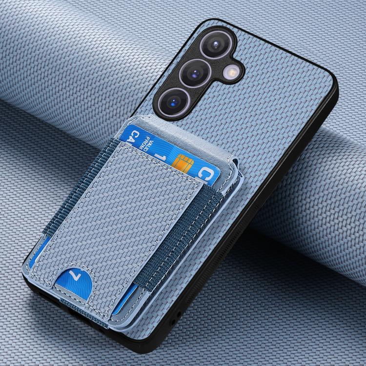 Carbon Fiber Vertical Flip Wallet Stand Phone Case, For Samsung Galaxy A57 5G, For Samsung Galaxy A37 5G, For Samsung Galaxy S25 Edge 5G, For Samsung Galaxy A56 5G