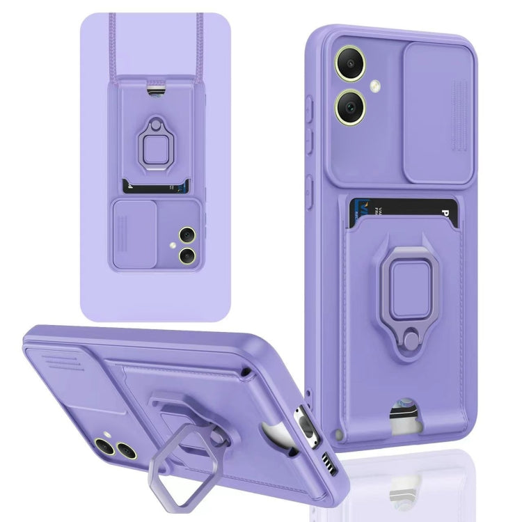 Sliding Camshield Magnetic Card Holder Silicone Phone Case, For Samsung Galaxy S24 Ultra 5G, For Samsung Galaxy S24+ 5G, For Samsung Galaxy A05, For Samsung Galaxy A05s