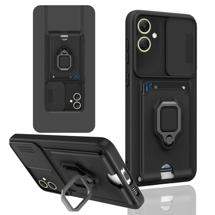 Sliding Camshield Magnetic Card Holder Silicone Phone Case, For Samsung Galaxy S24 Ultra 5G, For Samsung Galaxy S24+ 5G, For Samsung Galaxy A05, For Samsung Galaxy A05s