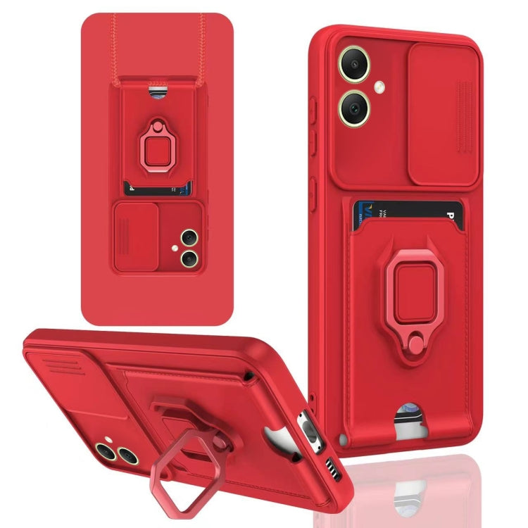 Sliding Camshield Magnetic Card Holder Silicone Phone Case, For Samsung Galaxy S24 Ultra 5G, For Samsung Galaxy S24+ 5G, For Samsung Galaxy A05, For Samsung Galaxy A05s