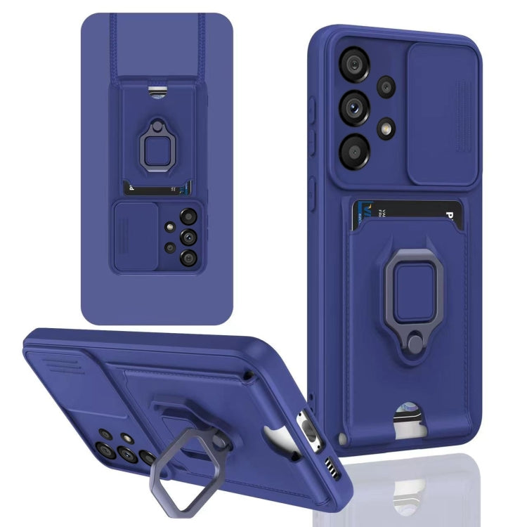 Sliding Camshield Magnetic Card Holder Silicone Phone Case, For Samsung Galaxy A53 5G, For Samsung Galaxy A13 4G, For Samsung Galaxy S22 Ultra 5G, For Samsung Galaxy S22+ 5G
