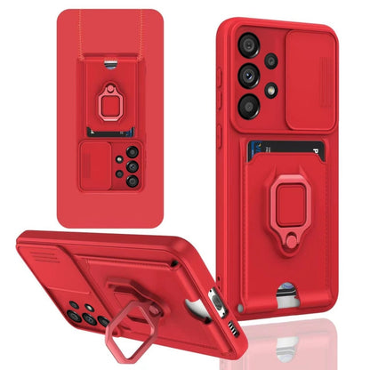 Sliding Camshield Magnetic Card Holder Silicone Phone Case, For Samsung Galaxy A53 5G, For Samsung Galaxy A13 4G, For Samsung Galaxy S22 Ultra 5G, For Samsung Galaxy S22+ 5G