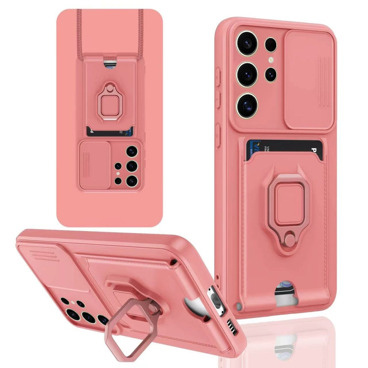 Sliding Camshield Magnetic Card Holder Silicone Phone Case, For Samsung Galaxy A53 5G, For Samsung Galaxy A13 4G, For Samsung Galaxy S22 Ultra 5G, For Samsung Galaxy S22+ 5G