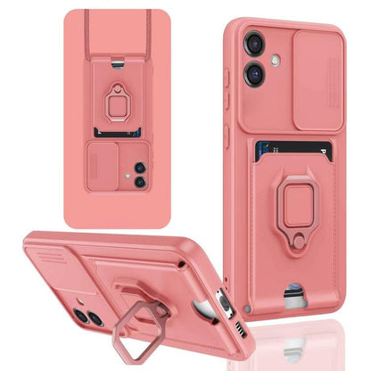 Sliding Camshield Magnetic Card Holder Silicone Phone Case, For Samsung Galaxy A16, For Samsung Galaxy S25+ 5G, For Samsung Galaxy S25 Ultra 5G, For Samsung Galaxy A06
