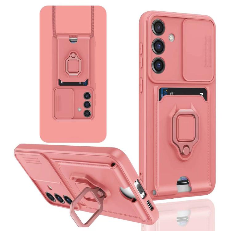 Sliding Camshield Magnetic Card Holder Silicone Phone Case, For Samsung Galaxy A16, For Samsung Galaxy S25+ 5G, For Samsung Galaxy S25 Ultra 5G, For Samsung Galaxy A06