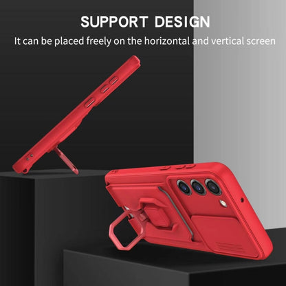 Sliding Camshield Magnetic Card Holder Silicone Phone Case, For Samsung Galaxy A13 5G, For Samsung Galaxy A32 4G, For Samsung Galaxy A23 4G / 5G