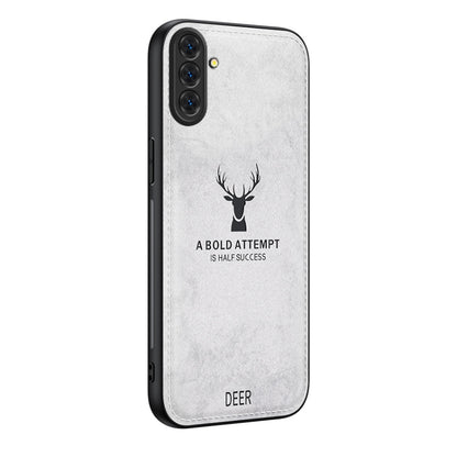 Deer Head Cloth Skin All-inclusive Phone Case, For Samsung Galaxy S25 Edge 5G, For Samsung Galaxy A56 5G, For Samsung Galaxy A26 5G, For Samsung Galaxy A36, For Samsung Galaxy S25 5G, For Samsung Galaxy S25+ 5G, For Samsung Galaxy S25 Ultra 5G         ...