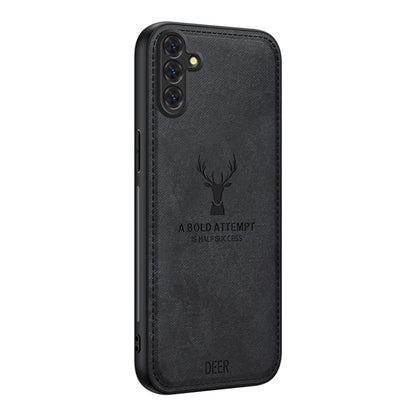 Deer Head Cloth Skin All-inclusive Phone Case, For Samsung Galaxy S25 Edge 5G, For Samsung Galaxy A56 5G, For Samsung Galaxy A26 5G, For Samsung Galaxy A36, For Samsung Galaxy S25 5G, For Samsung Galaxy S25+ 5G, For Samsung Galaxy S25 Ultra 5G         ...