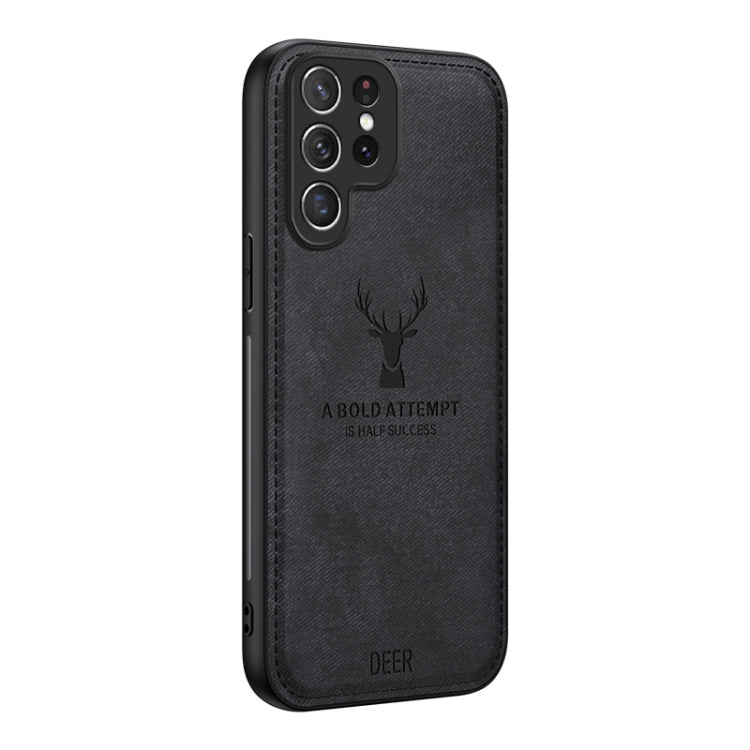 Deer Head Cloth Skin All-inclusive Phone Case, For Samsung Galaxy S25 Edge 5G, For Samsung Galaxy A56 5G, For Samsung Galaxy A26 5G, For Samsung Galaxy A36, For Samsung Galaxy S25 5G, For Samsung Galaxy S25+ 5G, For Samsung Galaxy S25 Ultra 5G         ...