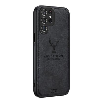 Deer Head Cloth Skin All-inclusive Phone Case, For Samsung Galaxy S25 Edge 5G, For Samsung Galaxy A56 5G, For Samsung Galaxy A26 5G, For Samsung Galaxy A36, For Samsung Galaxy S25 5G, For Samsung Galaxy S25+ 5G, For Samsung Galaxy S25 Ultra 5G         ...