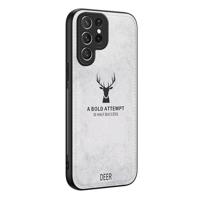 Deer Head Cloth Skin All-inclusive Phone Case, For Samsung Galaxy S25 Edge 5G, For Samsung Galaxy A56 5G, For Samsung Galaxy A26 5G, For Samsung Galaxy A36, For Samsung Galaxy S25 5G, For Samsung Galaxy S25+ 5G, For Samsung Galaxy S25 Ultra 5G         ...