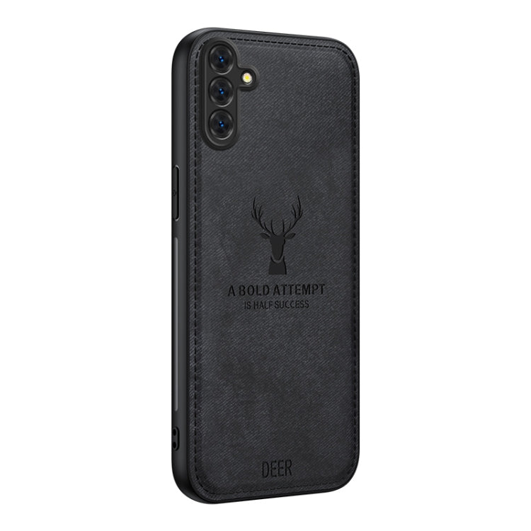 Deer Head Cloth Skin All-inclusive Phone Case, For Samsung Galaxy S25 Edge 5G, For Samsung Galaxy A56 5G, For Samsung Galaxy A26 5G, For Samsung Galaxy A36, For Samsung Galaxy S25 5G, For Samsung Galaxy S25+ 5G, For Samsung Galaxy S25 Ultra 5G         ...