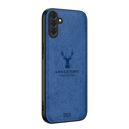 Deer Head Cloth Skin All-inclusive Phone Case, For Samsung Galaxy S25 Edge 5G, For Samsung Galaxy A56 5G, For Samsung Galaxy A26 5G, For Samsung Galaxy A36, For Samsung Galaxy S25 5G, For Samsung Galaxy S25+ 5G, For Samsung Galaxy S25 Ultra 5G         ...