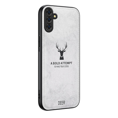 Deer Head Cloth Skin All-inclusive Phone Case, For Samsung Galaxy S25 Edge 5G, For Samsung Galaxy A56 5G, For Samsung Galaxy A26 5G, For Samsung Galaxy A36, For Samsung Galaxy S25 5G, For Samsung Galaxy S25+ 5G, For Samsung Galaxy S25 Ultra 5G         ...