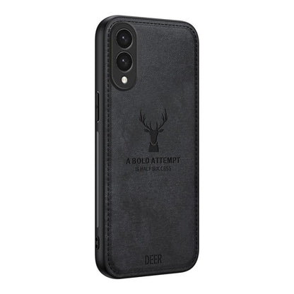 Deer Head Cloth Skin All-inclusive Phone Case, For Samsung Galaxy S25 Edge 5G, For Samsung Galaxy A56 5G, For Samsung Galaxy A26 5G, For Samsung Galaxy A36, For Samsung Galaxy S25 5G, For Samsung Galaxy S25+ 5G, For Samsung Galaxy S25 Ultra 5G         ...