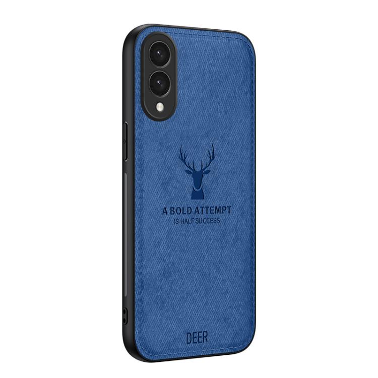 Deer Head Cloth Skin All-inclusive Phone Case, For Samsung Galaxy S25 Edge 5G, For Samsung Galaxy A56 5G, For Samsung Galaxy A26 5G, For Samsung Galaxy A36, For Samsung Galaxy S25 5G, For Samsung Galaxy S25+ 5G, For Samsung Galaxy S25 Ultra 5G         ...