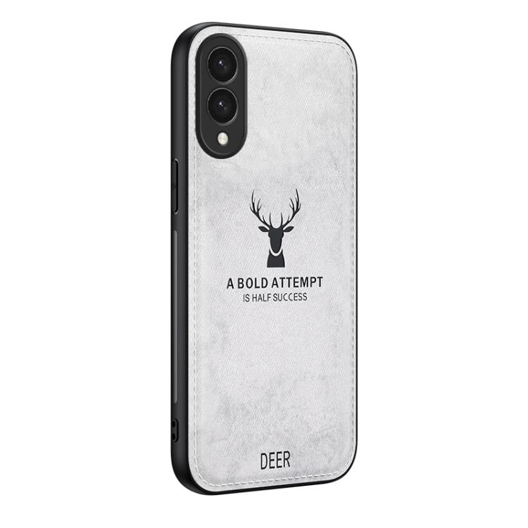 Deer Head Cloth Skin All-inclusive Phone Case, For Samsung Galaxy S25 Edge 5G, For Samsung Galaxy A56 5G, For Samsung Galaxy A26 5G, For Samsung Galaxy A36, For Samsung Galaxy S25 5G, For Samsung Galaxy S25+ 5G, For Samsung Galaxy S25 Ultra 5G         ...