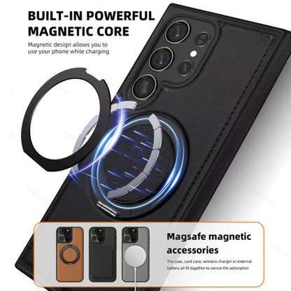 Yashi 360 Degree Rotating MagSafe Bracket Phone Case, For Samsung Galaxy S24 Ultra 5G, For Samsung Galaxy S24+ 5G, For Samsung Galaxy S24 5G