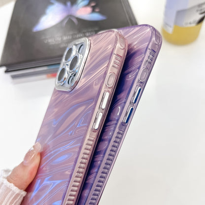 Plating Glitter Texture Chain Wristband TPU Phone Case with Lens Film, For iPhone 15 Pro