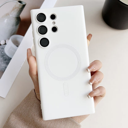 Metallic Paint Magsafe Liquid TPU Phone Case, For Samsung Galaxy S22 Ultra 5G, For Samsung Galaxy S22+ 5G, For Samsung Galaxy S22 5G