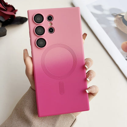 Liquid TPU Silicone Gradient MagSafe Phone Case, For Samsung Galaxy S21 5G, For Samsung Galaxy S21+ 5G, For Samsung Galaxy S21 Ultra 5G, For Samsung Galaxy S20 Ultra