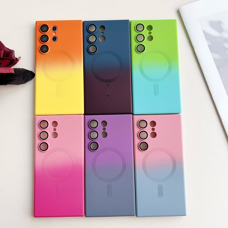Liquid TPU Silicone Gradient MagSafe Phone Case, For Samsung Galaxy S24 Ultra 5G, For Samsung Galaxy S24+ 5G, For Samsung Galaxy S24 5G, For Samsung Galaxy S21 FE 5G