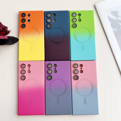 Liquid TPU Silicone Gradient MagSafe Phone Case, For Samsung Galaxy S24 Ultra 5G, For Samsung Galaxy S24+ 5G, For Samsung Galaxy S24 5G, For Samsung Galaxy S21 FE 5G