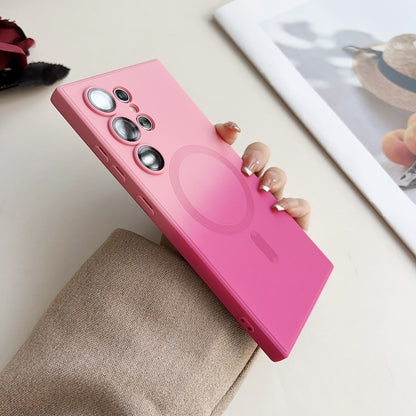 Liquid TPU Silicone Gradient MagSafe Phone Case, For Samsung Galaxy S21 5G, For Samsung Galaxy S21+ 5G, For Samsung Galaxy S21 Ultra 5G, For Samsung Galaxy S20 Ultra