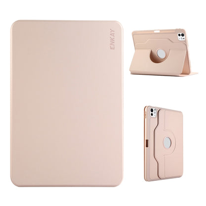 ENKAY 360 Rotation TPU Leather Smart Tablet Case with Pen Slot, For iPad Air 13 2026 / 2025 / 2024, For iPad Air 11 2026 / 2025 / 2024, For iPad Pro 13 2025 / 2024, For iPad Pro 11 2025 / 2024