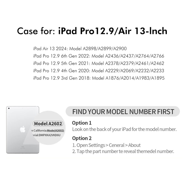 ENKAY 360 Rotation TPU Leather Smart Tablet Case with Pen Slot, For iPad Air 13 2026 / 2025 / 2024, For iPad Air 11 2026 / 2025 / 2024, For iPad Pro 13 2025 / 2024, For iPad Pro 11 2025 / 2024