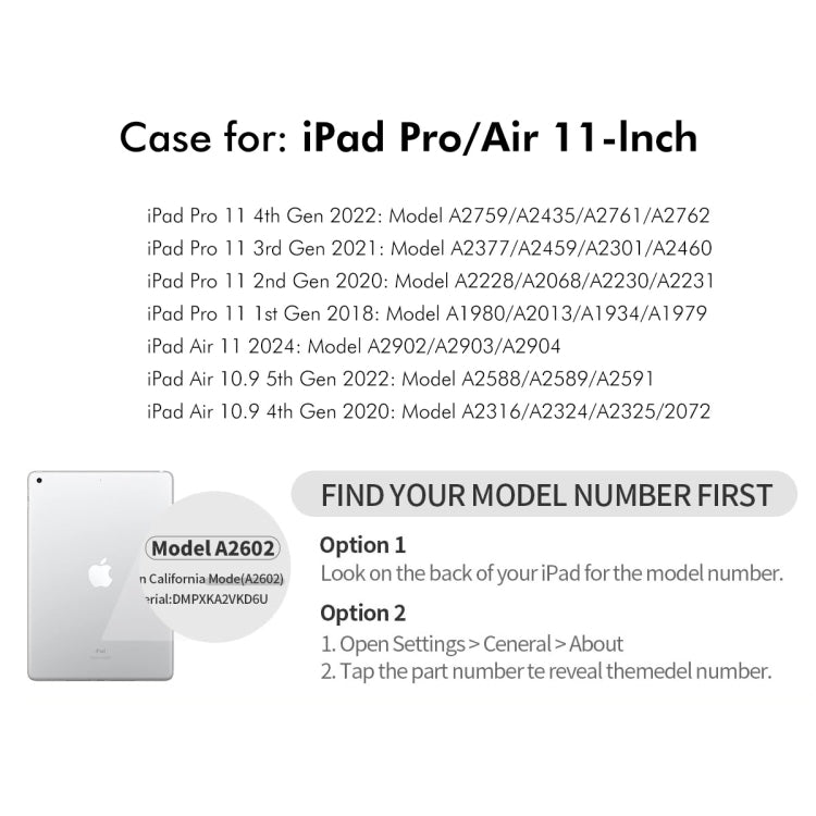 ENKAY 360 Rotation TPU Leather Smart Tablet Case with Pen Slot, For iPad Pro 11 2022 / 2021 / 2020, For iPad Air 10.5 / Pro 10.5 / 10.2, For iPad Air / Air 2 / 9.7 2017 / 2018