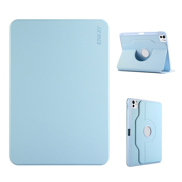 ENKAY 360 Rotation TPU Leather Smart Tablet Case with Pen Slot, For iPad Pro 11 2022 / 2021 / 2020, For iPad Air 10.5 / Pro 10.5 / 10.2, For iPad Air / Air 2 / 9.7 2017 / 2018