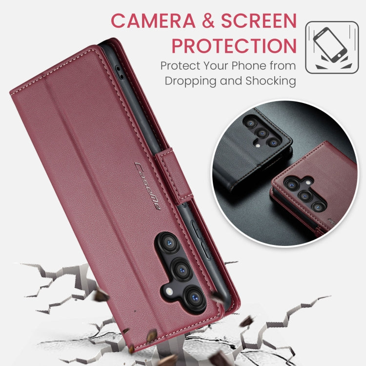 CaseMe 023 Butterfly Buckle Litchi Texture RFID Anti-theft Leather Phone Case, For Galaxy S24 FE 5G, For Galaxy A17