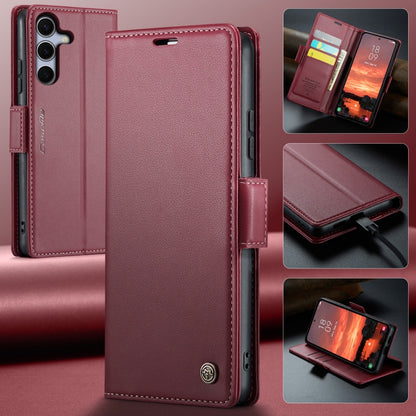 CaseMe 023 Butterfly Buckle Litchi Texture RFID Anti-theft Leather Phone Case, For Galaxy S25 5G, For Galaxy S25+ 5G, For Galaxy S25 Ultra 5G, For Galaxy S24 FE 5G