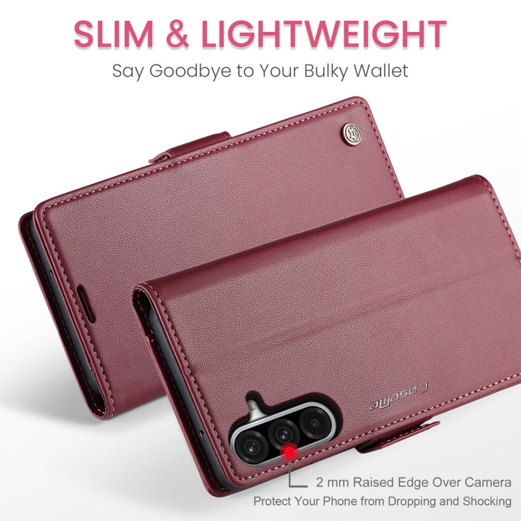 CaseMe 023 Butterfly Buckle Litchi Texture RFID Anti-theft Leather Phone Case, For Galaxy A26 5G, For Galaxy A36 5G, For Galaxy S25 5G, For Galaxy S25+ 5G