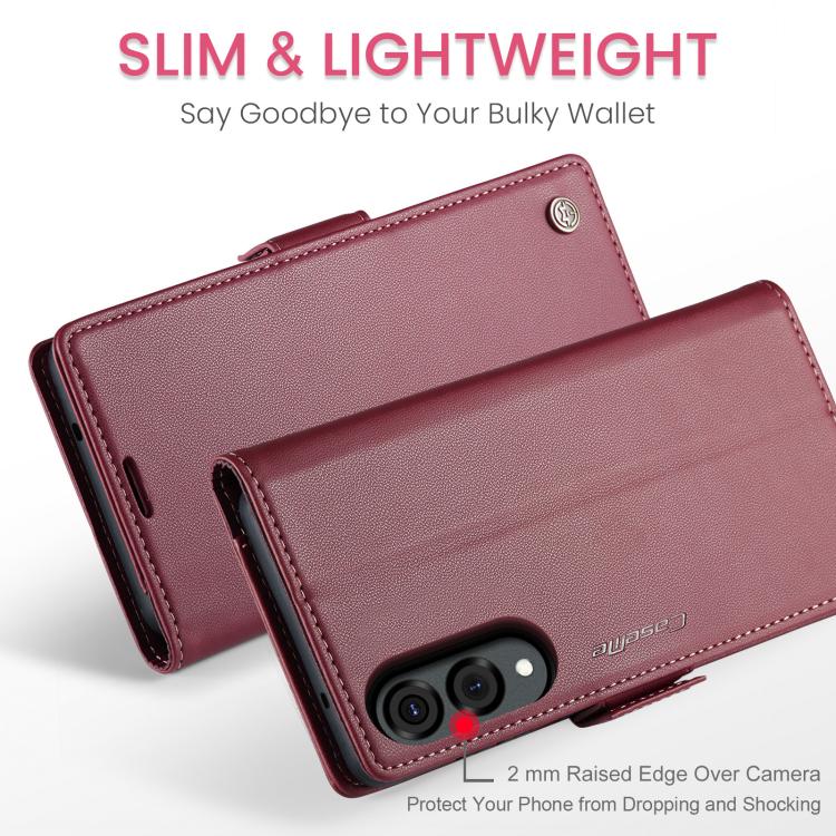 CaseMe 023 Butterfly Buckle Litchi Texture RFID Anti-theft Leather Phone Case, For Galaxy S25 Edge 5G, For Galaxy A56 5G, For Galaxy A26 5G, For Galaxy A36 5G