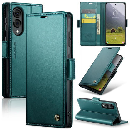 CaseMe 023 Butterfly Buckle Litchi Texture RFID Anti-theft Leather Phone Case, For Galaxy Z Fold7, For Galaxy S25 Edge 5G, For Galaxy A56 5G, For Galaxy A26 5G