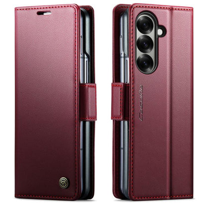 CaseMe 023 Butterfly Buckle Litchi Texture RFID Anti-theft Leather Phone Case, For Galaxy Z Fold7, For Galaxy S25 Edge 5G, For Galaxy A56 5G, For Galaxy A26 5G