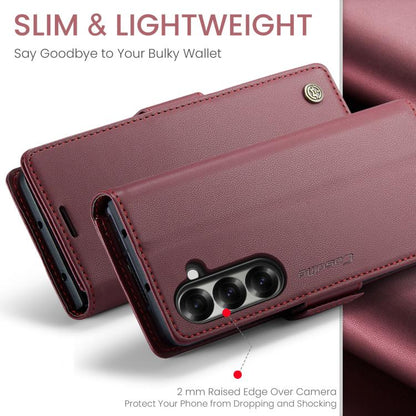 CaseMe 023 Butterfly Buckle Litchi Texture RFID Anti-theft Leather Phone Case, For Galaxy Z Fold7, For Galaxy S25 Edge 5G, For Galaxy A56 5G, For Galaxy A26 5G