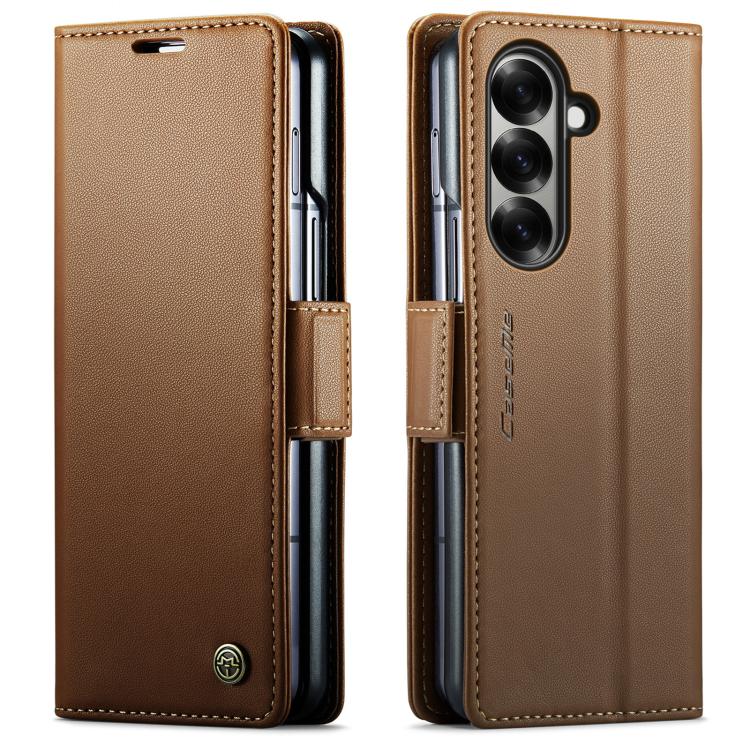 CaseMe 023 Butterfly Buckle Litchi Texture RFID Anti-theft Leather Phone Case, For Galaxy Z Fold7, For Galaxy S25 Edge 5G, For Galaxy A56 5G, For Galaxy A26 5G