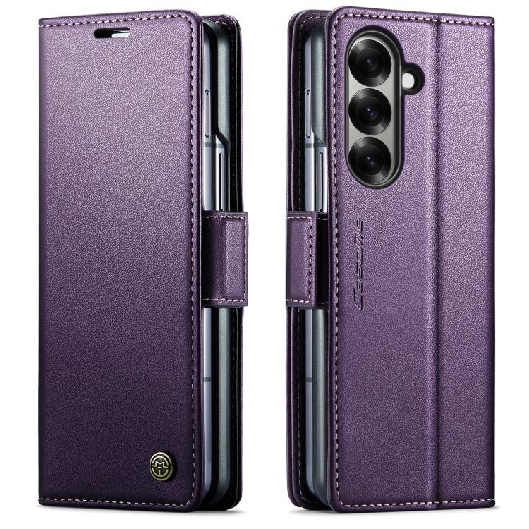 CaseMe 023 Butterfly Buckle Litchi Texture RFID Anti-theft Leather Phone Case, For Galaxy Z Fold7, For Galaxy S25 Edge 5G, For Galaxy A56 5G, For Galaxy A26 5G