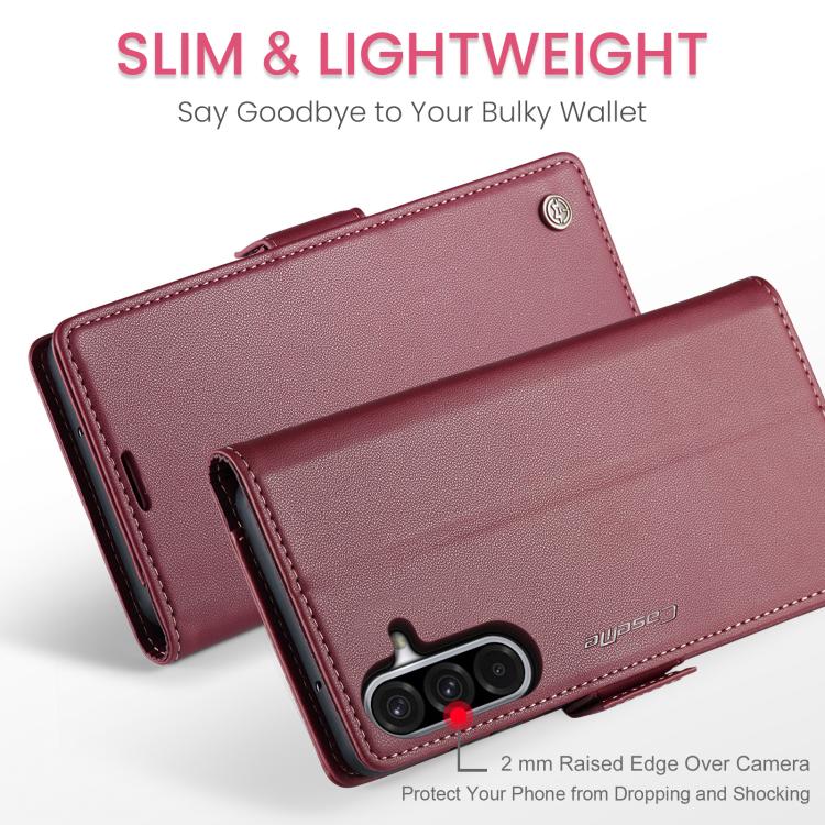 CaseMe 023 Butterfly Buckle Litchi Texture RFID Anti-theft Leather Phone Case, For Galaxy A17