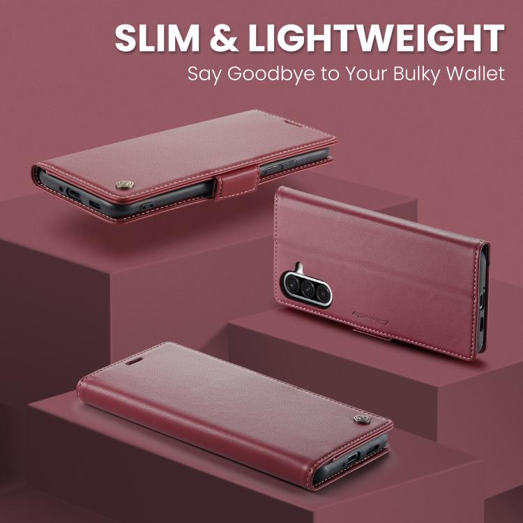 CaseMe 023 Butterfly Buckle Litchi Texture RFID Anti-theft Leather Phone Case, For Galaxy A17