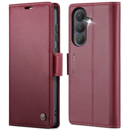 CaseMe 023 Butterfly Buckle Litchi Texture RFID Anti-theft Leather Phone Case, For Samsung Galaxy S26+ 5G, For Samsung Galaxy S26 Ultra 5G, For Samsung Galaxy S26 5G, For Samsung Galaxy S25 FE 5G