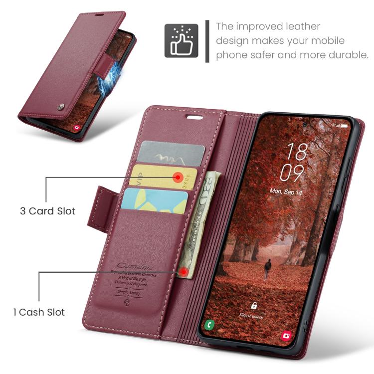 CaseMe 023 Butterfly Buckle Litchi Texture RFID Anti-theft Leather Phone Case, For Galaxy S26 5G, For Galaxy A57 5G, For Galaxy A37 5G, For Galaxy A27 5G