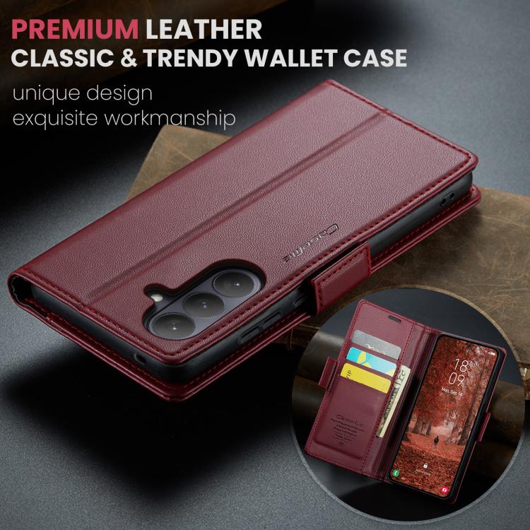 CaseMe 023 Butterfly Buckle Litchi Texture RFID Anti-theft Leather Phone Case, For Galaxy S26 5G, For Galaxy A57 5G, For Galaxy A37 5G, For Galaxy A27 5G