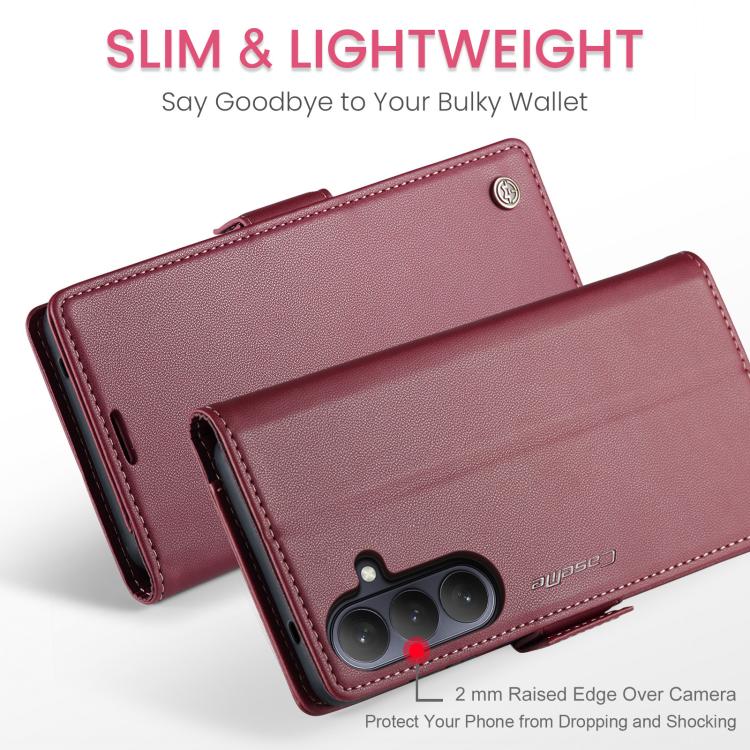 CaseMe 023 Butterfly Buckle Litchi Texture RFID Anti-theft Leather Phone Case, For Galaxy S26 5G, For Galaxy A57 5G, For Galaxy A37 5G, For Galaxy A27 5G