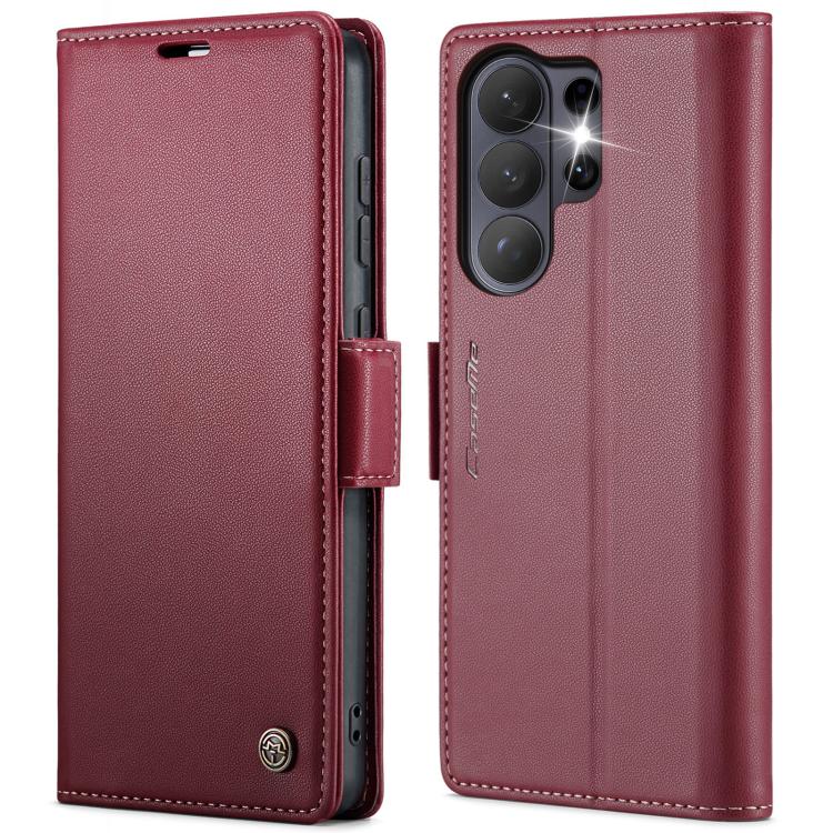 CaseMe 023 Butterfly Buckle Litchi Texture RFID Anti-theft Leather Phone Case, For Samsung Galaxy S26+ 5G, For Samsung Galaxy S26 Ultra 5G, For Samsung Galaxy S26 5G, For Samsung Galaxy S25 FE 5G