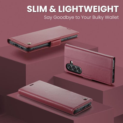 CaseMe 023 Butterfly Buckle Litchi Texture RFID Anti-theft Leather Phone Case, For Galaxy A37 5G, For Galaxy A27 5G, For Galaxy S25 FE 5G, For Galaxy Z Fold7